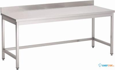 Gastro M | RVS werktafel | zonder onderblad | Achteropstand |  100x70x85cm | GN115