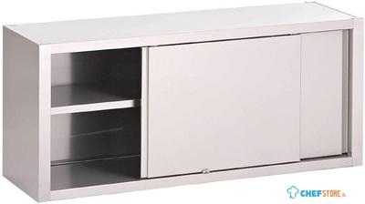 Gastro M RVS wandkast met schuifdeuren 120x40x60cm | GN169