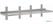 Gastro M RVS plankdrager voor wandplank 60cm | GN192 4