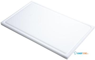 Gastro M GN1/2 HDPE snijplank met sapgeul wit 15mm | GN320