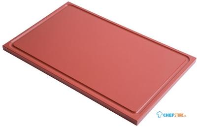 Gastro M GN1/1 HDPE snijplank met sapgeul bruin 15mm | GN334
