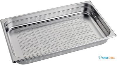 Gastro M | Geperforeerde RVS GN1/1 bak | 6.5cm hoog | GR734