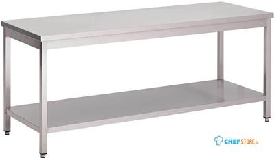 Werktafel | RVS (AISI304) | Onderblad |180cm breed | GS036