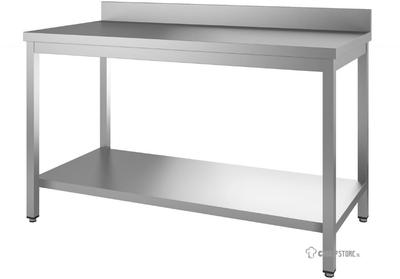 Werktafel | RVS (AISI304) | Onderblad | Achteropstand | 150cm breed | GS042