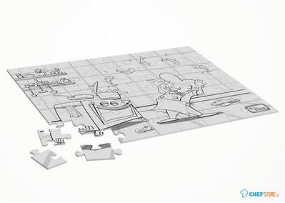 Dining Kids puzzel om in te kleuren chefkok | H124