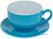 Olympia Café cappuccinokoppen blauw 34cl  | HC404 4