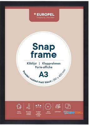 Europel Kliklijst A3 25mm Mat Zwart - HU443