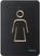 Europel Pictogram Bord Vrouw Zwart - HU472