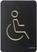 Europel Pictogram Bord Rolstoel Zwart - HU474