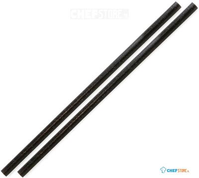 Sier Disposables Sier Diposables Refork Rechte Rietjes Zwart ø 8 mm / 24cm (doos 100) - HU496