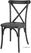 Bolero Manhattan Cross-Back Kunststof Stoelen Zwart (Set van 4) - HW283
