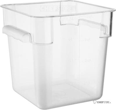 Vogue Hygiplas Polycarbonaat Vierkante Opslagcontainer 7Ltr - HY403