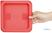Vogue HY407 Hygiplas Vierkante Voedselopslagcontainer Deksel Rood Klein 3