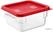 Vogue HY407 Hygiplas Vierkante Voedselopslagcontainer Deksel Rood Klein 4