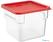 Vogue HY408 Hygiplas Vierkante Voedselbewaarbak Deksel Rood Medium 4