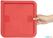 Vogue HY409 Hygiplas Vierkant Voedselopslag Container Deksel Rood Groot 3