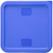 Vogue HY411 Hygiplas vierkant deksel voor voedselopslagcontainer Blauw Medium 2