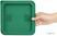 Vogue HY413 Hygiplas Vierkant Voedselopslagcontainer Deksel Groen Klein 3