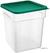Vogue HY415 Hygiplas vierkante voedselopslagcontainer deksel groen groot 4