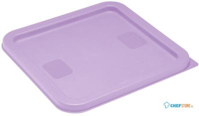 Vogue HY426 Hygiplas Vierkante Deksel voor Voedselcontainer Paars Medium
