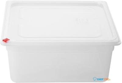 Hygiplas Click PP GN Container 2/3 met Deksel & 7 Kleur Clips 150mm 12Ltr (Set van 4) - HZ351