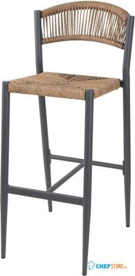 Bolero Eden PE Gevlochten Rattan Outdoor Barkrukken Naturel (2stuks) - HZ594