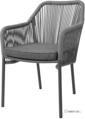 Bolero Bay PE Gevlochten Rattan Outdoor Armstoelen Antraciet (2 Stuks) - HZ597