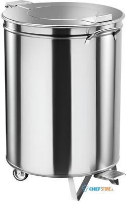 Gastro M HZ720 RVS Pedaalemmer met Wielen 50L