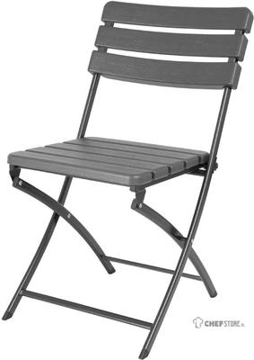 Bolero HZ891 Opvouwbare Stoelen Grijs Hout Effect (2 stuks)