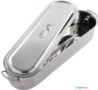 RVS vispan met inzet | 50cm | Kitchencraft | K356
