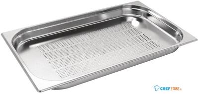Geperforeerde Rvs Gn1/1 Bak | 4cm Hoog | Vogue | K839