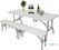 Bolero inklapbare tafel wit 183cm | L001 2