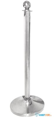 Bolero verchroomde afzetpaal met bolle knop | S651