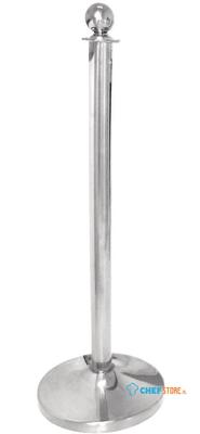 Bolero verchroomde afzetpaal met bolle knop | S651