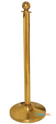 Bolero messing afzetpaal met bolle knop | S652