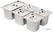 Vogue SA246 RVS Gastronorm Bakken Set 1/3 en 4 x 1/6 met Deksels