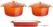 Vogue Gietijzeren Kookgerei 3 Schotel Set - oranje - SA728 2