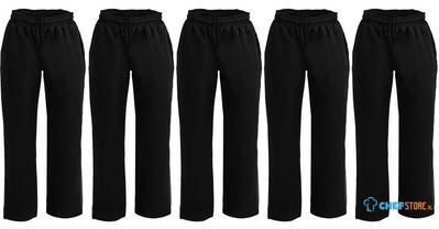 Whites Chefs Clothing SA824 Whites Vegas Chef Broek Polykatoen Zwart S (5 stuks)