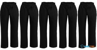 Whites Chefs Clothing SA826 Whites Vegas Chef Broeken Polykatoen Zwart L (5 stuks)