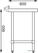 Werktafel | Achteropstand | Rvs | 120cm | Vogue | T381 9