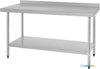 Werktafel | Achteropstand | Rvs | 150cm | Vogue | T382