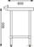 Werktafel | Achteropstand | Rvs | 150cm | Vogue | T382 8