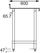 Werktafel | Achteropstand | Rvs | 150cm | Vogue | T382 10