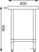 Werktafel | Rvs | 60cm | Vogue | T389 9