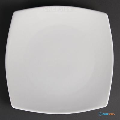 Olympia Whiteware vierkante borden met afgeronde hoeken 24cm | U170