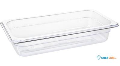 Polycarbonaat Bak | Transparant | Gn1/3 | 6.5cm Hoog | Vogue | U232