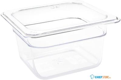 Polycarbonaat Bak | Transparant | Gn1/6 | 10cm Hoog | Vogue | U240