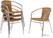 Bolero aluminium en rotan stoel naturel | U422