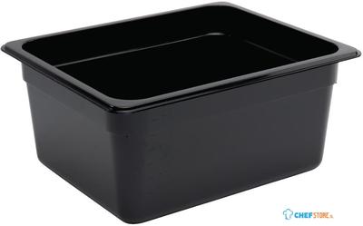 Gn Bak | Polycarbonaat | Zwart | Gn1/2 | 15cm Hoog | Vogue | U460