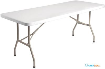 Bolero rechthoekige inklapbare tafel grijs 1,83m | U579